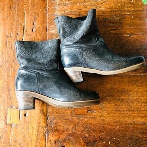 Shabbies Amsterdam leather ankle boots bohemian black US10 EU41